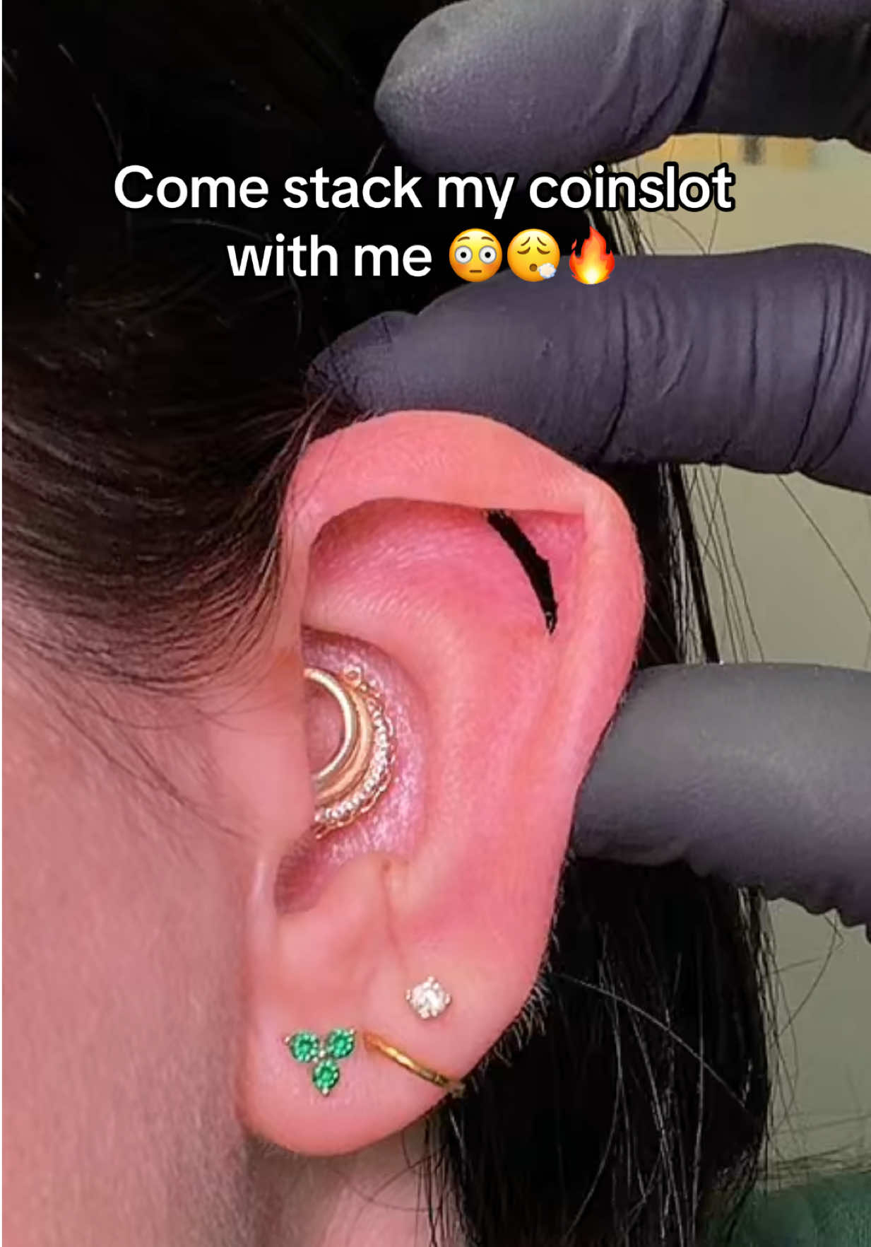 TikTok post by @anamarpiercing for Base Laboratories. Caption reads: [...] do up to 7 🤩 maybe next time !! @Base....