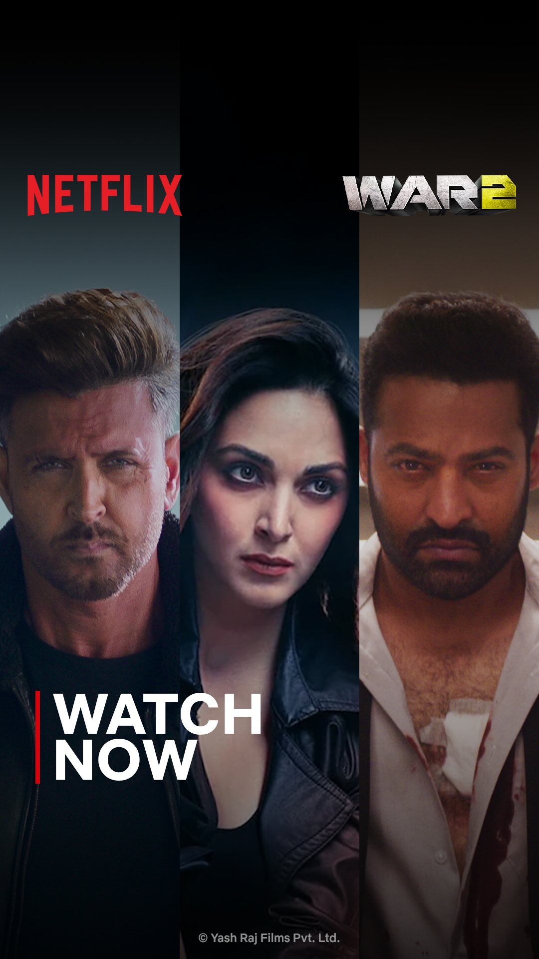 Instagram post by @jrntr for Yash Raj Films. Caption reads: The countdown is over. The War begins🔥
Watch War....