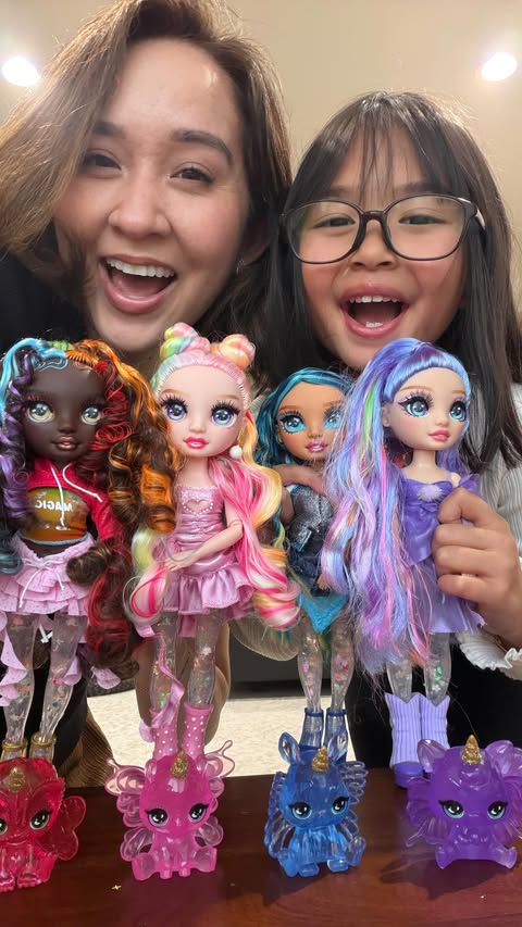 Instagram post by @yeeitscathy for Rainbow High. Caption reads: [...] turned into.. four! 🙊

The....