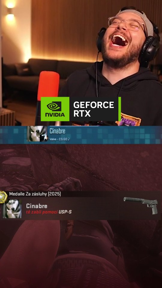 Instagram post by @adisbak for NVIDIA GeForce. Caption reads: To se nestalo 😁 #counterstrike #Ad #RTXON....