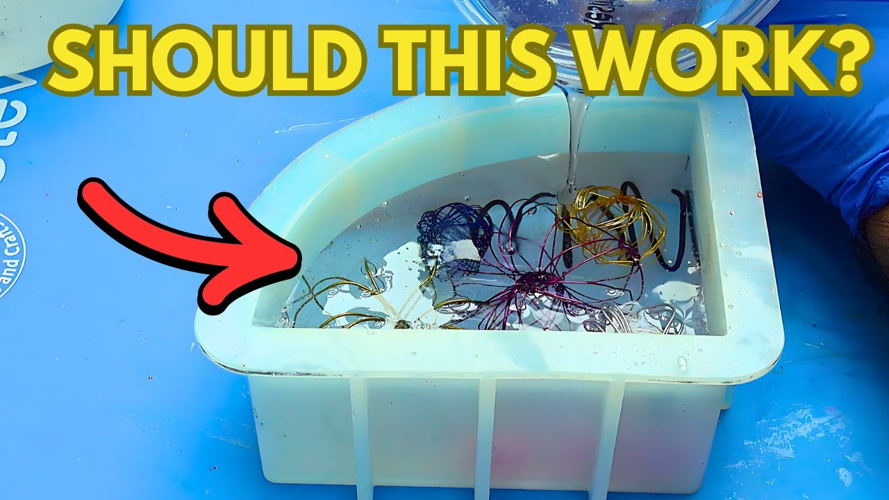 YouTube post by @SteveMcDonaldArtsandCrafts for Resiners. Caption reads: This Shouldn’t Work in a Deep Resin Pour.