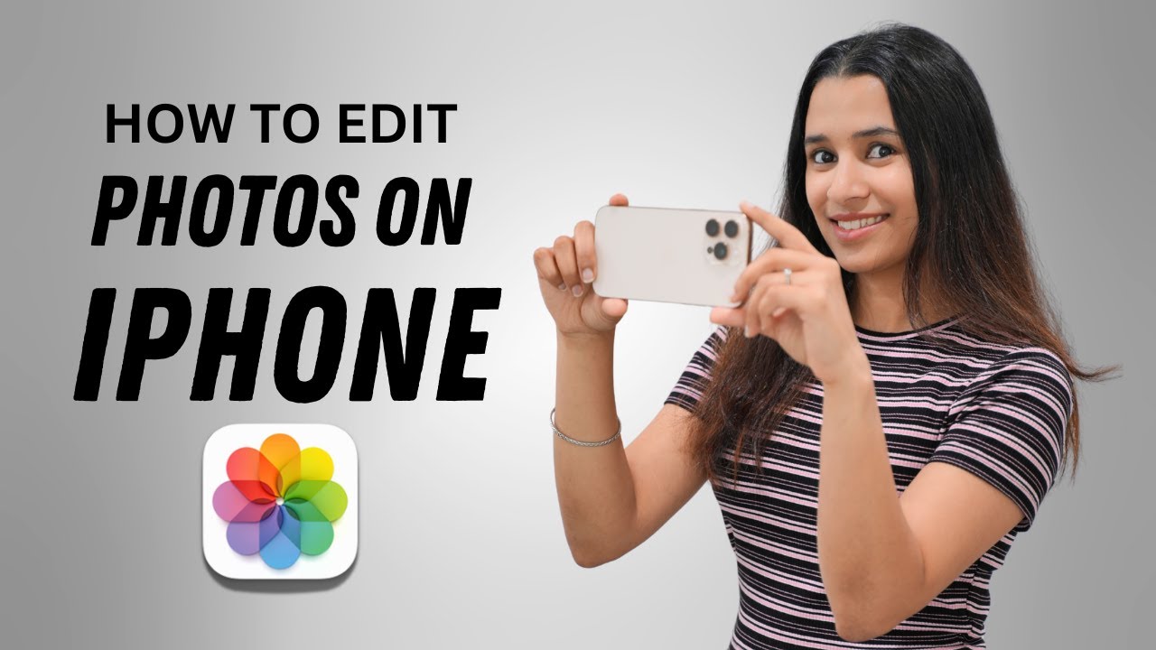 YouTube post by @anjanagowtham for MagBak. Caption reads: 3 EASY WAYS To Edit Photos On iPhone - Enhance....