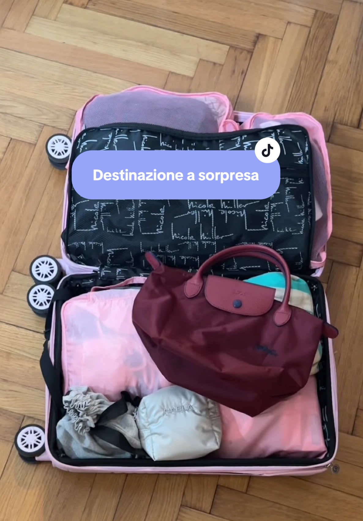 TikTok post by @aariannaprimavera for Wizz Air. Caption reads: Scusate l’orario ma si partirà stanotteee @wizzair....