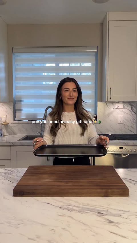 Instagram post by @theredbowlofficial for HexClad. Caption reads: [...] gift idea, Almond Biscotti, with @hexclad....