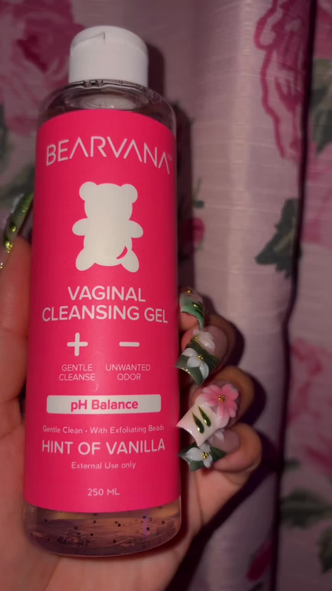 TikTok post by @rachyrachh_ for Bearvana. Caption reads: [...] gentle cleansing gel🌸 a must have!....