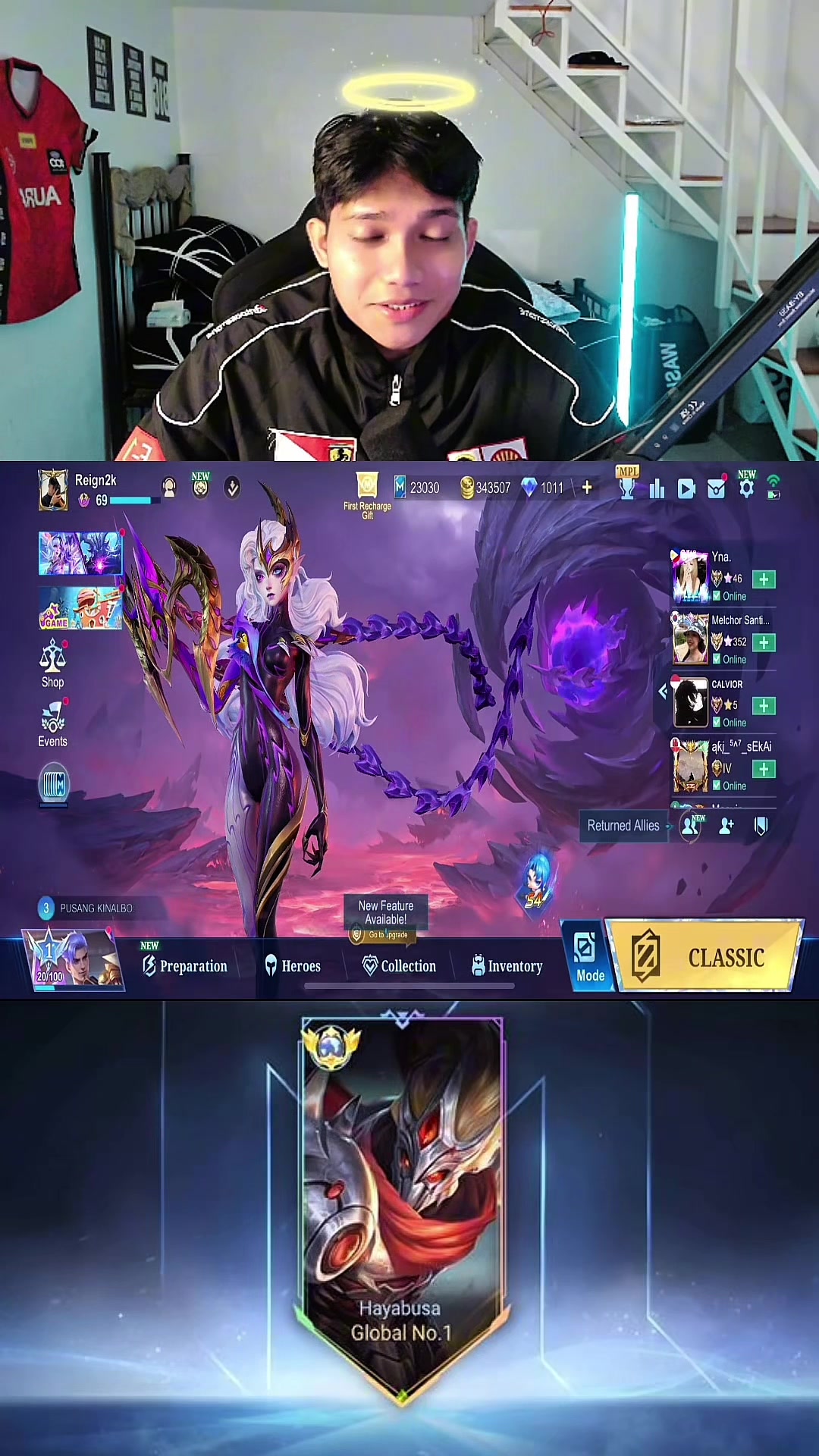 TikTok post by @reign2khok for Mobile Legends. Caption reads: Thankyou MLBB 🙏 #MLBB #MLBBFriendFest....