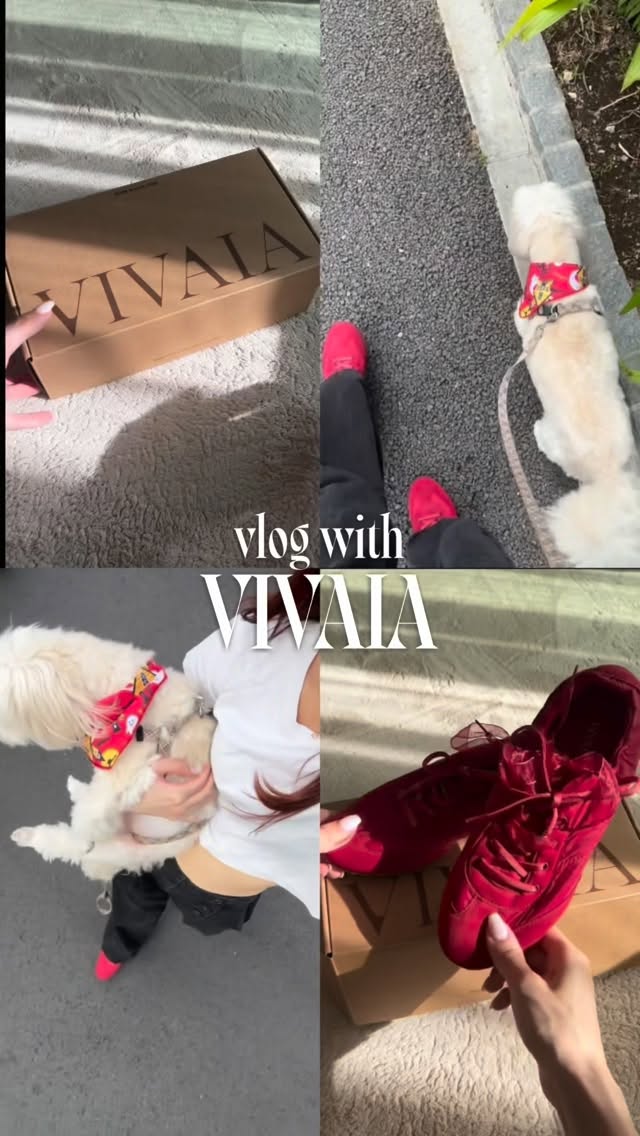 Instagram post by @fukarin410 for VIVAIA. Caption reads: @vivaia.japan....