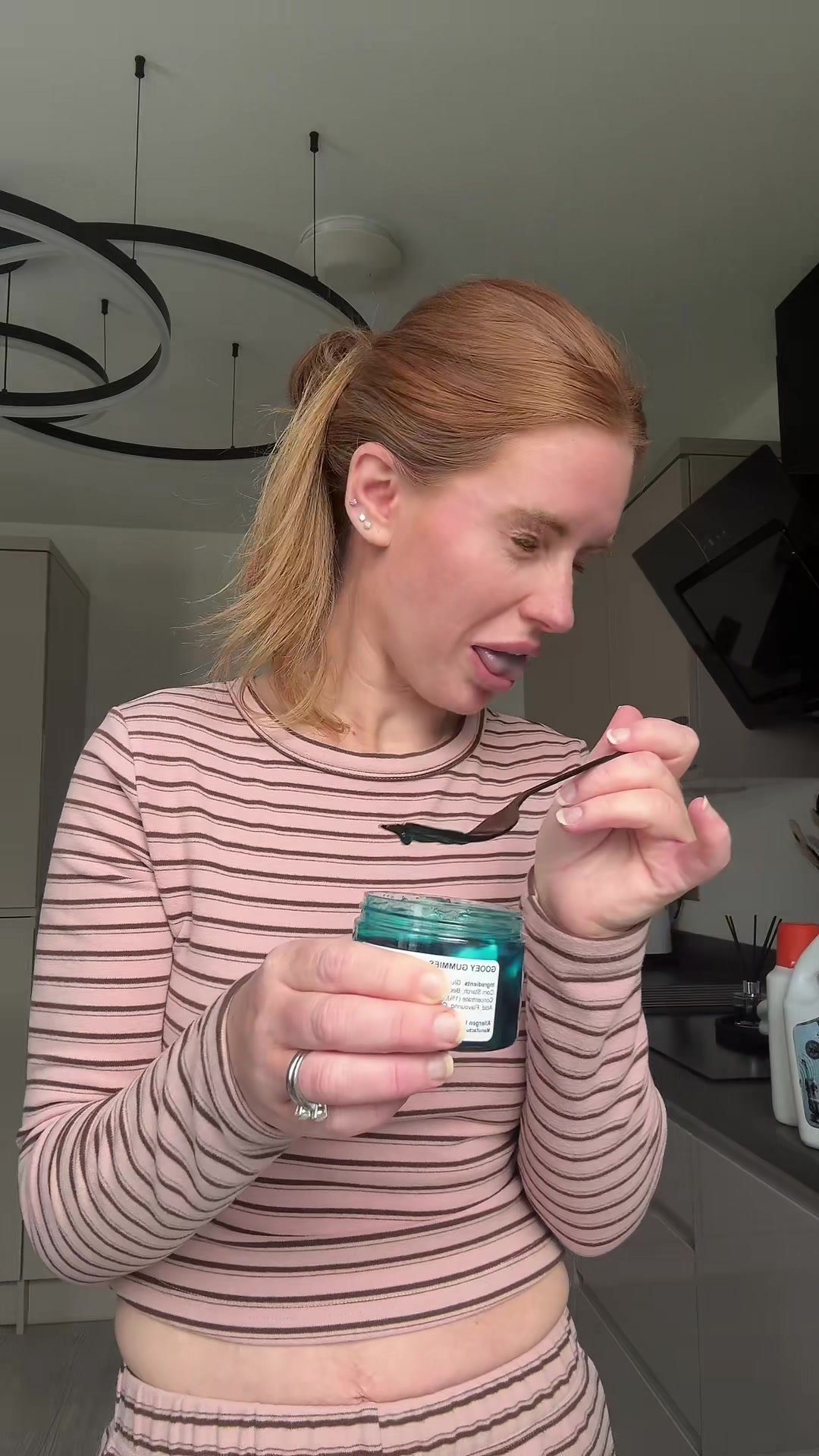 TikTok post by @mumtosons for ChamoyGuysUK. Caption reads: [...] this is sour 🤪😂 #tiktokmademebuyit....