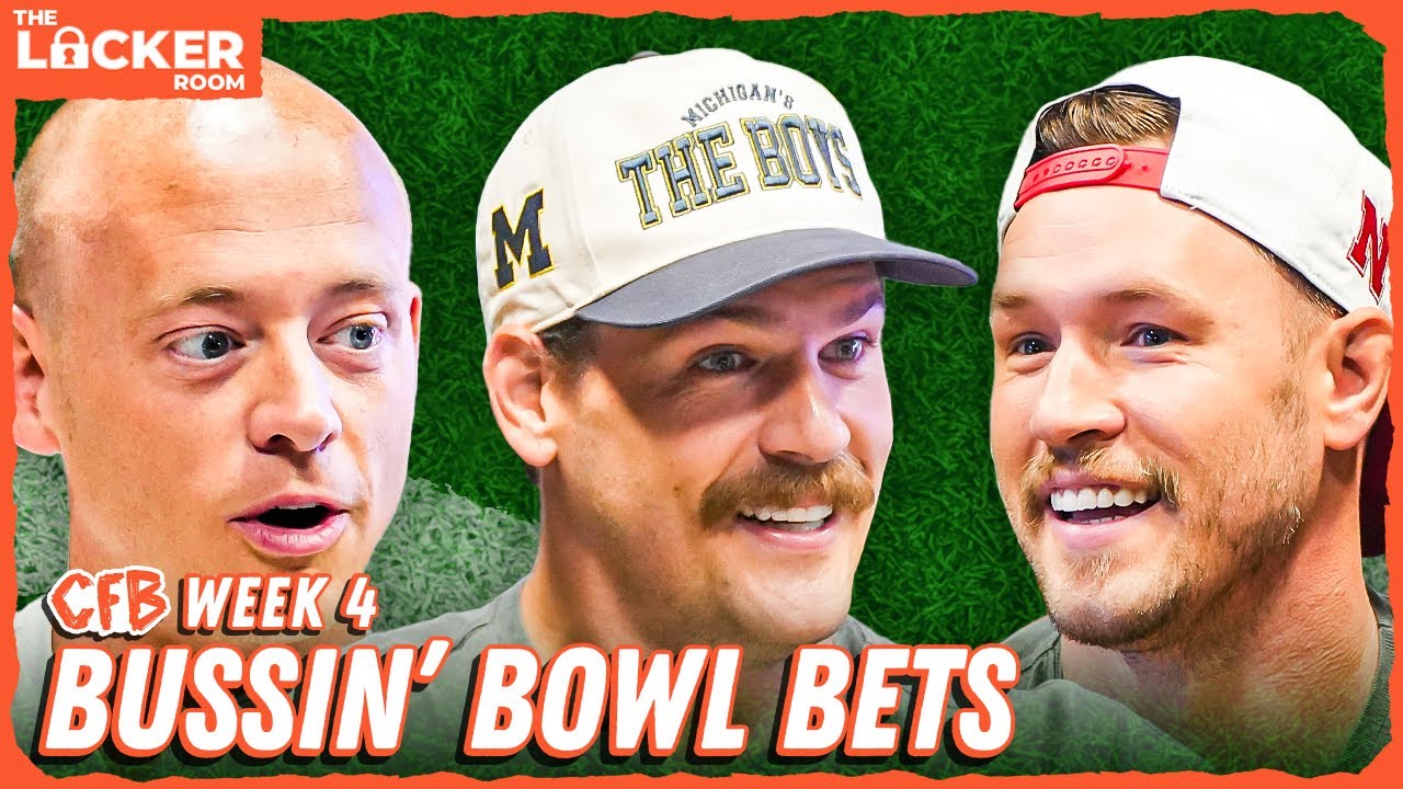 YouTube post by @BussinWithTheBoys for FanDuel. Caption reads: Taylor Lewan Makes Massive Bussin’ Bowl Bet + Will....