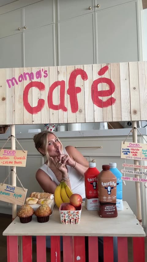 Instagram post by @rebekahmarsden for fairlife. Caption reads: [...] every day😂🩷also…finding out about....