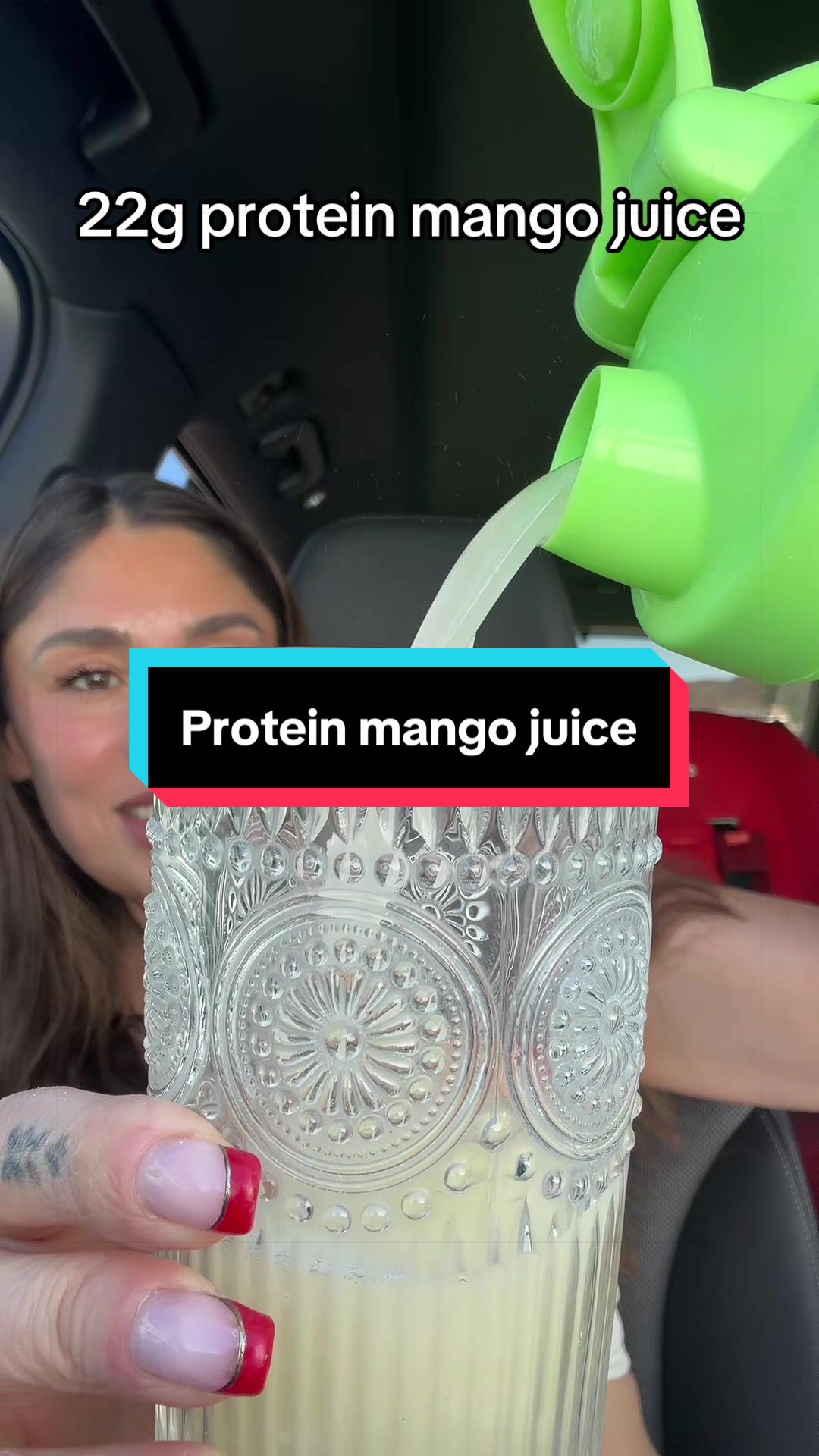 TikTok post by @glowwdani for SEEQ SUPPLY. Caption reads: Clear whey protein juice @SEEQ SUPPLY....