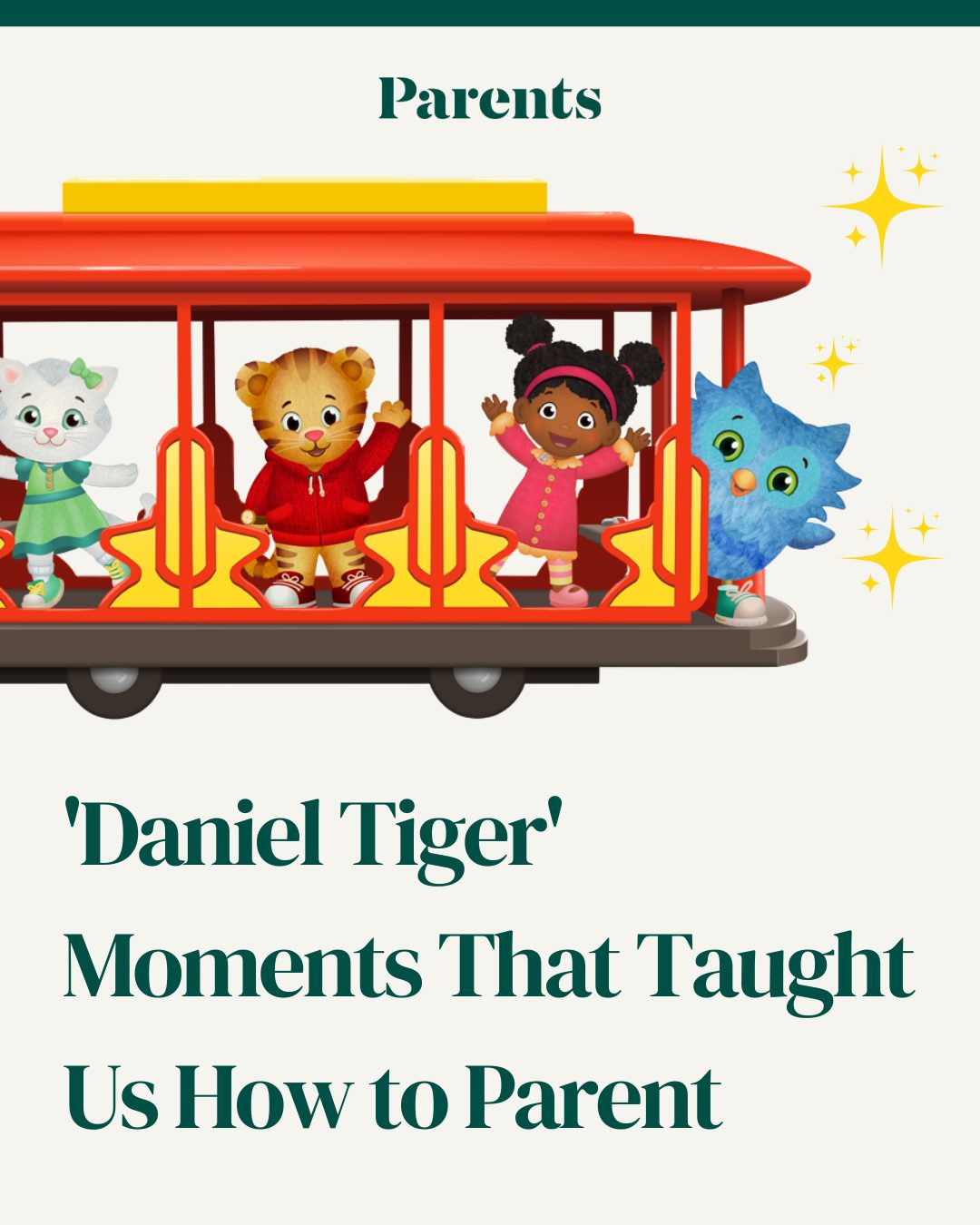 Instagram post by @danieltigertv for Parents. Caption reads: 'Daniel Tiger's Neighborhood' is a educational....