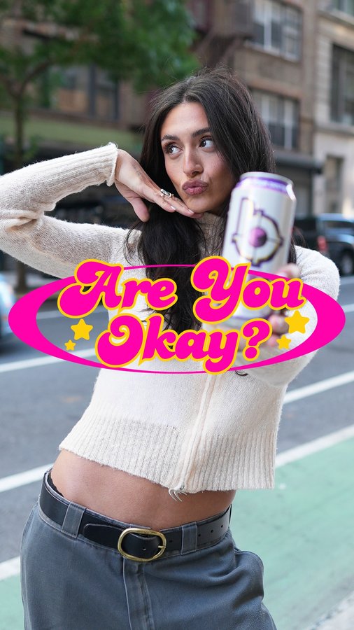 Instagram post by @areyouokayshow for Bang Energy. Caption reads: got a bang, got a @bangenergy 😏....