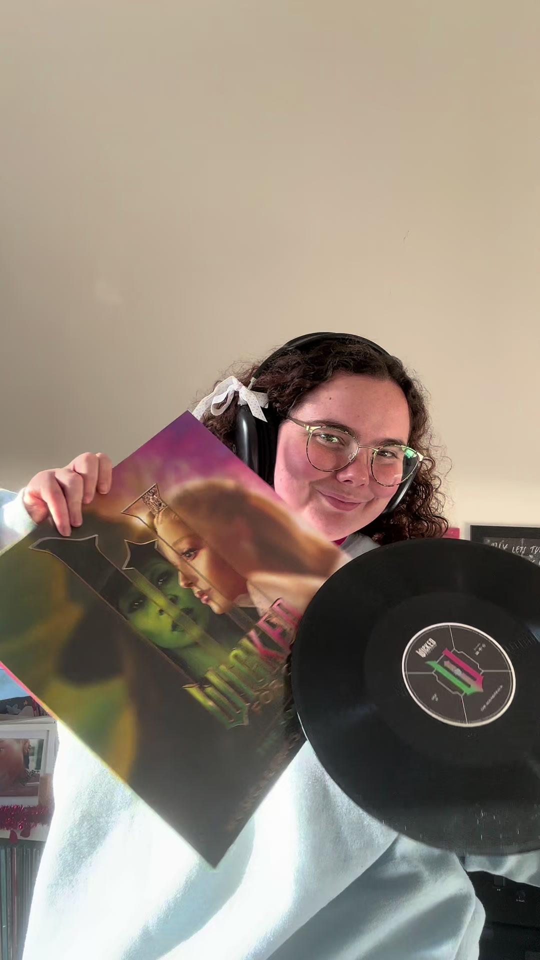 TikTok post by @allys_vinylhub for Universal Musiek. Caption reads: Wicked For Good Thank you @Universal Music for....