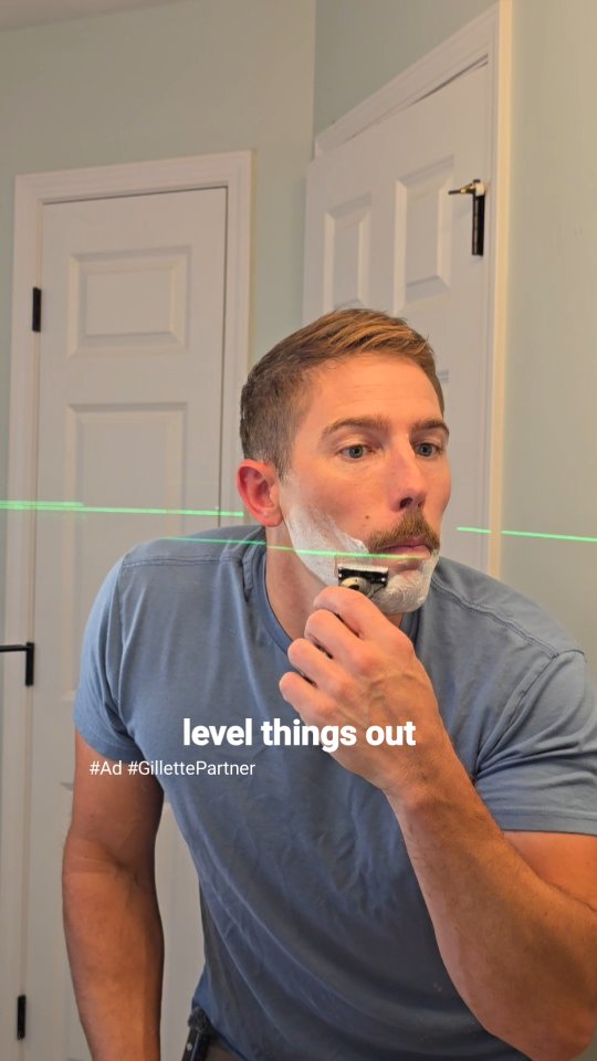 Instagram post by @gobuildstuff for Gillette. Caption reads: #Ad #GillettePartner The right tools for the job....