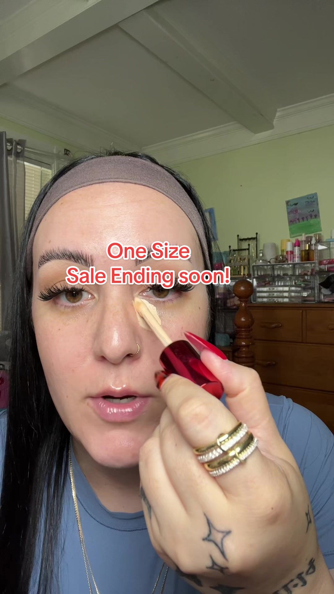 TikTok post by @micaylam2 for ONE SIZE BEAUTY. Caption reads: [...] @ONE SIZE BEAUTY.