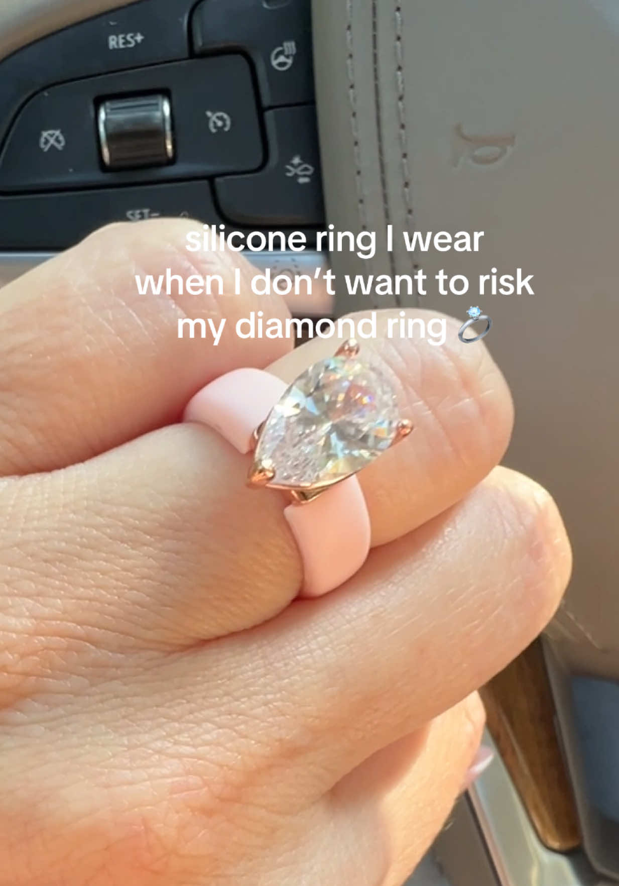 TikTok post by @bluegraywolf for Rinfit. Caption reads: [...] #travelessentials #greenish @Rinfit Rings.
