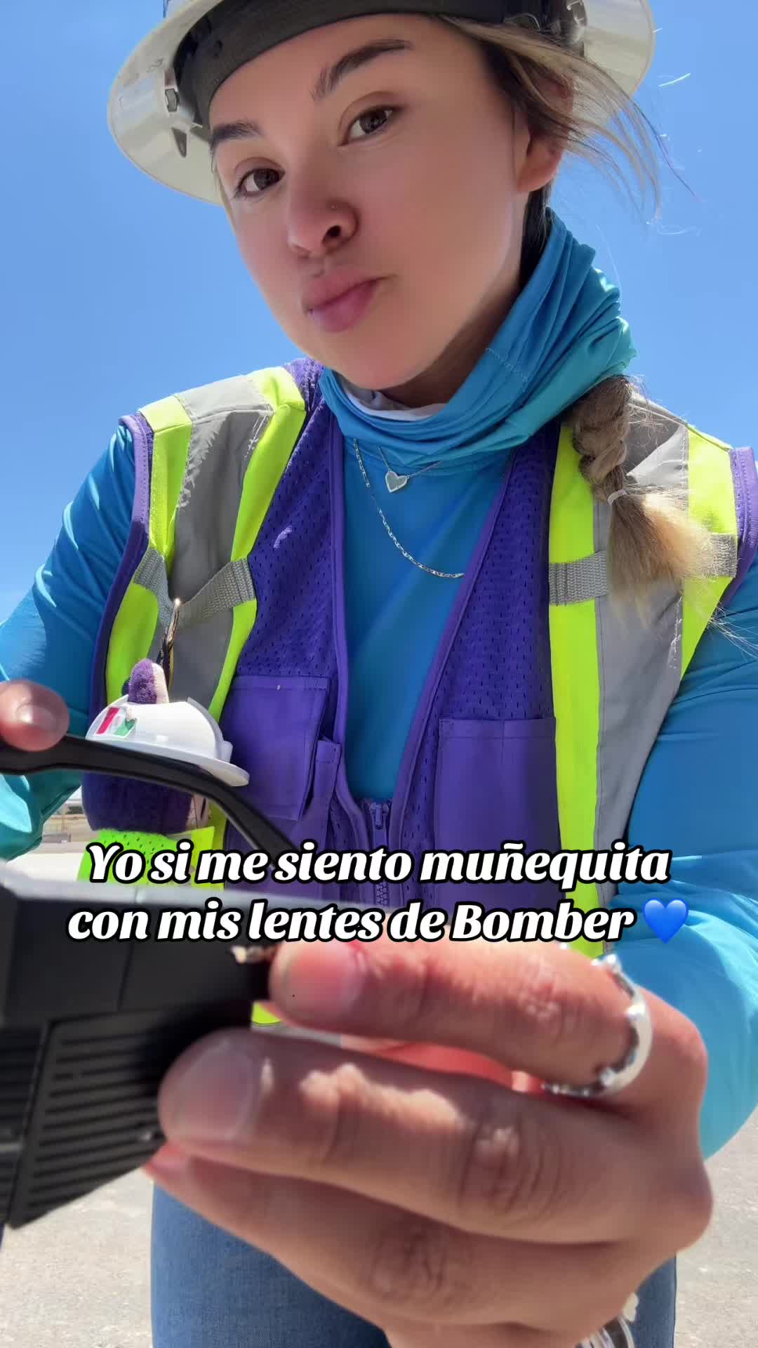 TikTok post by @haileeyy.renee for Bomber Eyewear. Caption reads: @Bomber Eyewear 💙 [...].