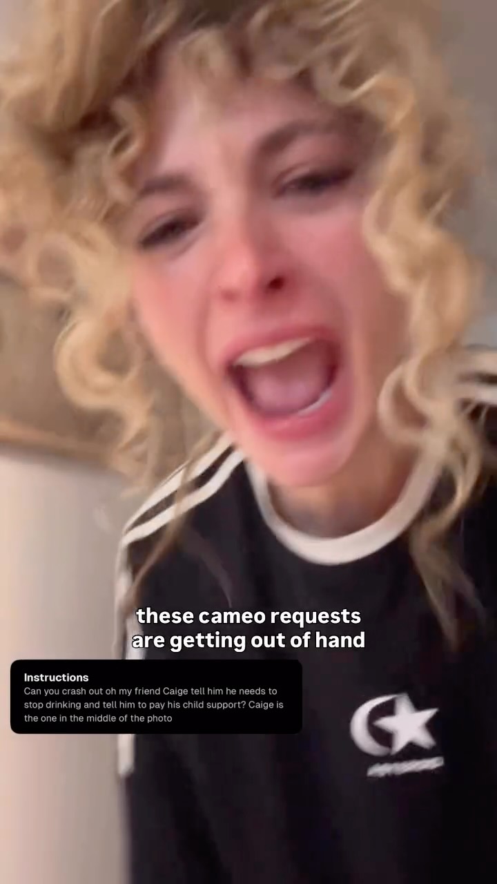 Instagram post by @brittneyraeallday for Cameo. Caption reads: My tears are nothing but a piece of meat to....