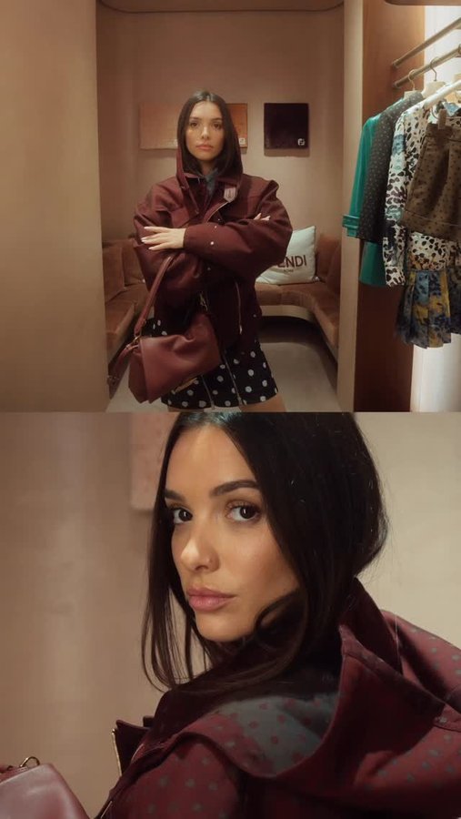 Instagram post by @kleofina for Fendi. Caption reads: Off to @GaleriesLafayette to finally get my @Fendi....