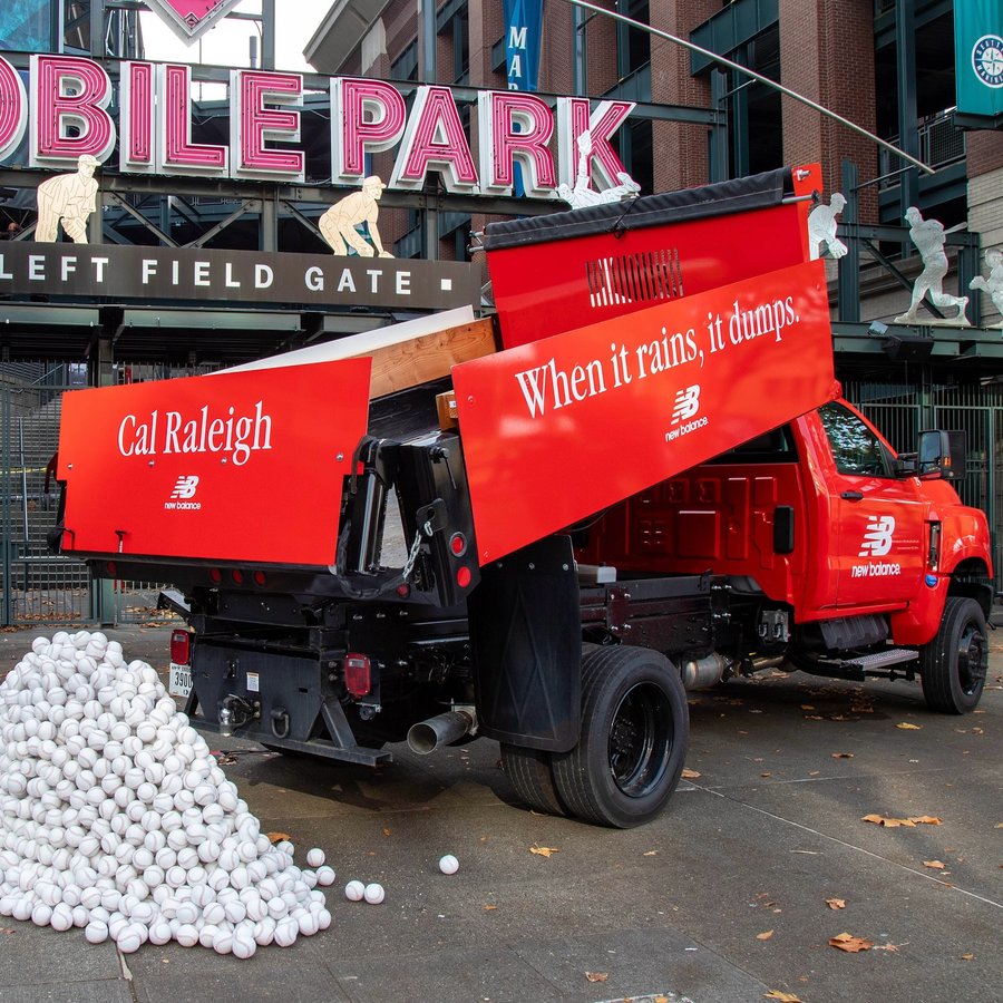 Instagram post by @calraleigh for New Balance. Caption reads: Thanks for celebrating Cal with us, Seattle..