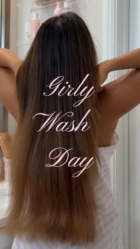 Instagram post by @arminarshe for HASK. Caption reads: my hair wash routine ft. @haskhair new smooth line....