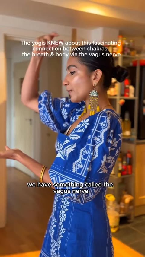 Instagram post by @tiwariyoga for FARM Rio. Caption reads: The chai🤌🏽⤵️

The vagus nerve is a central....