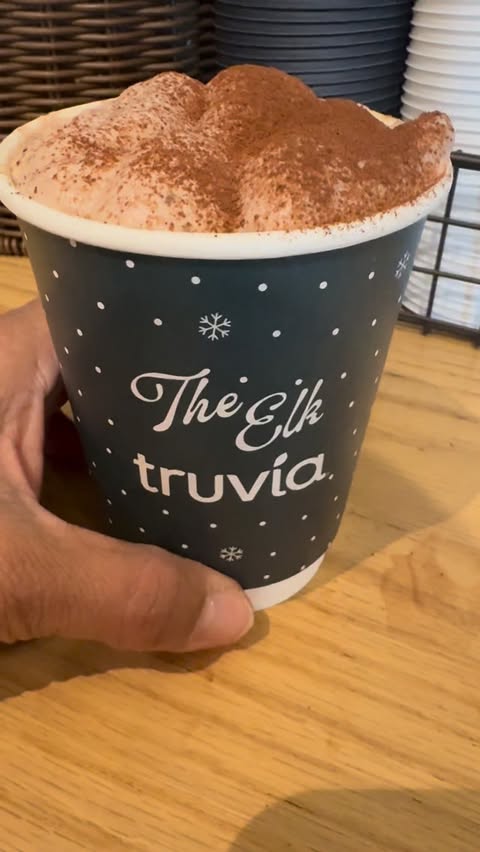 Instagram post by @nilimo for Truvia. Caption reads: [...] mocha peppermint coffee made with @truvia....