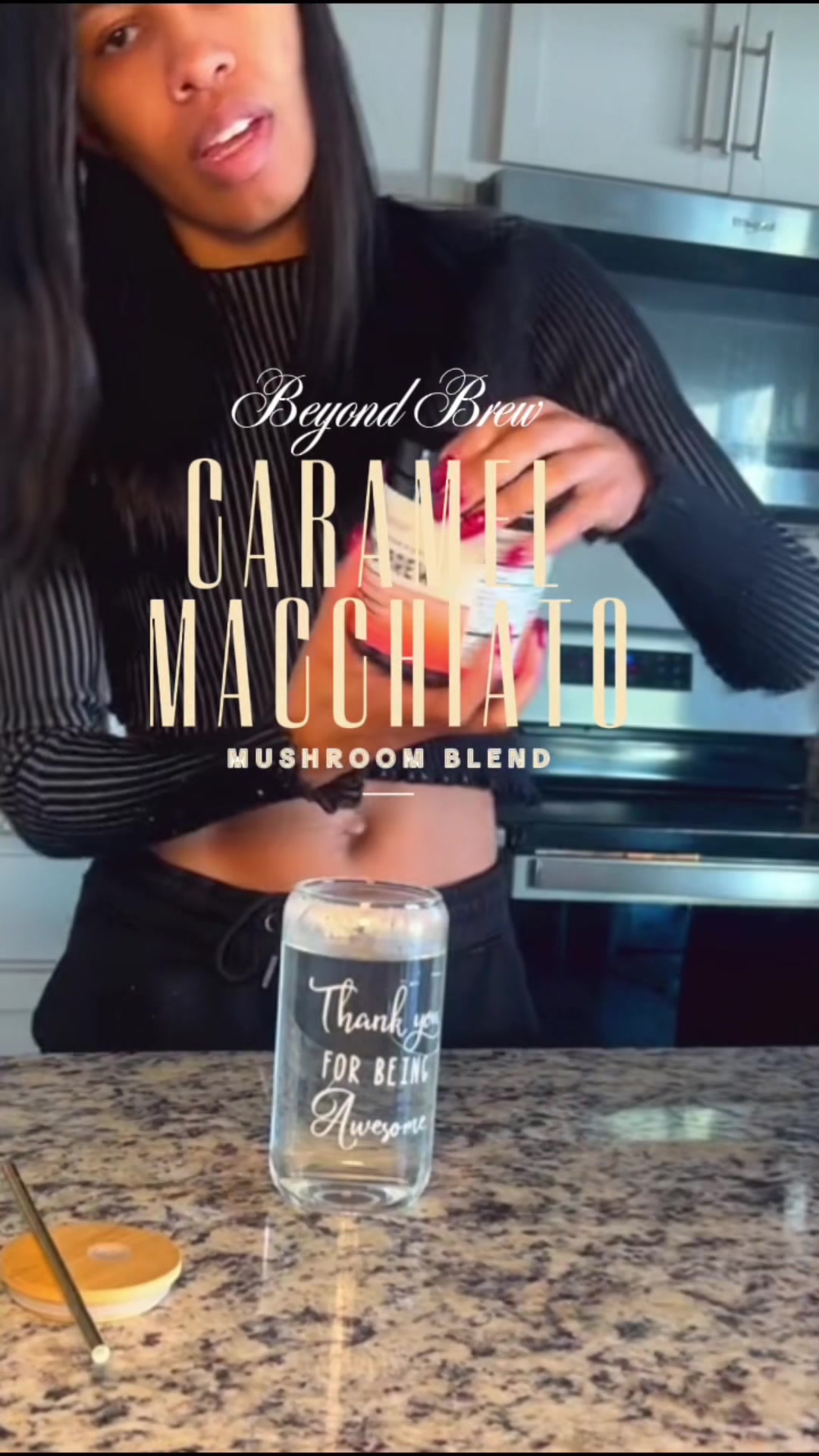 TikTok post by @tee_lashae14 for Live Conscious. Caption reads: [...] MACCHIATO ☕️ Tried Beyond Brew by @Live....