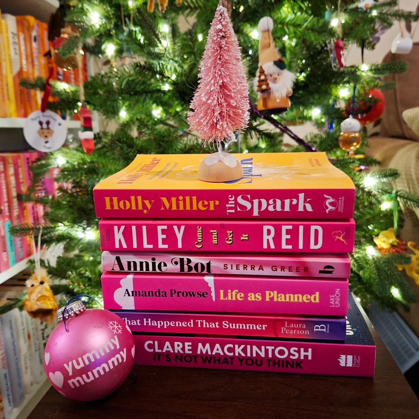 Instagram post by @always_need_more_books for HarperCollinsUK. Caption reads: I haven't done a "Pink Wednesday" stack for a....