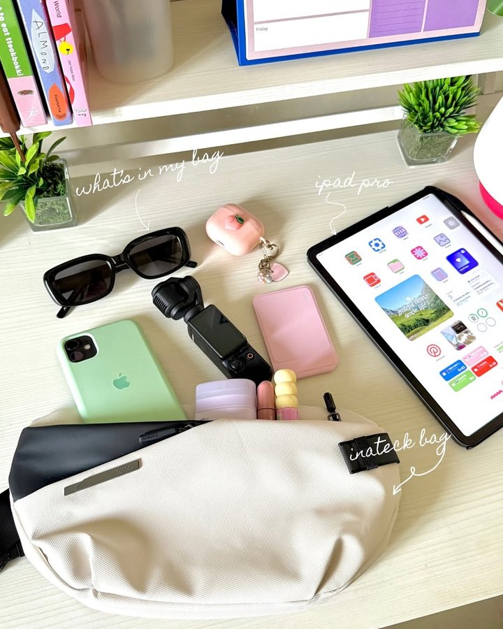 Instagram post by @andays.irl for inateck. Caption reads: Weekend is better with you 😚 Spend the weekend....