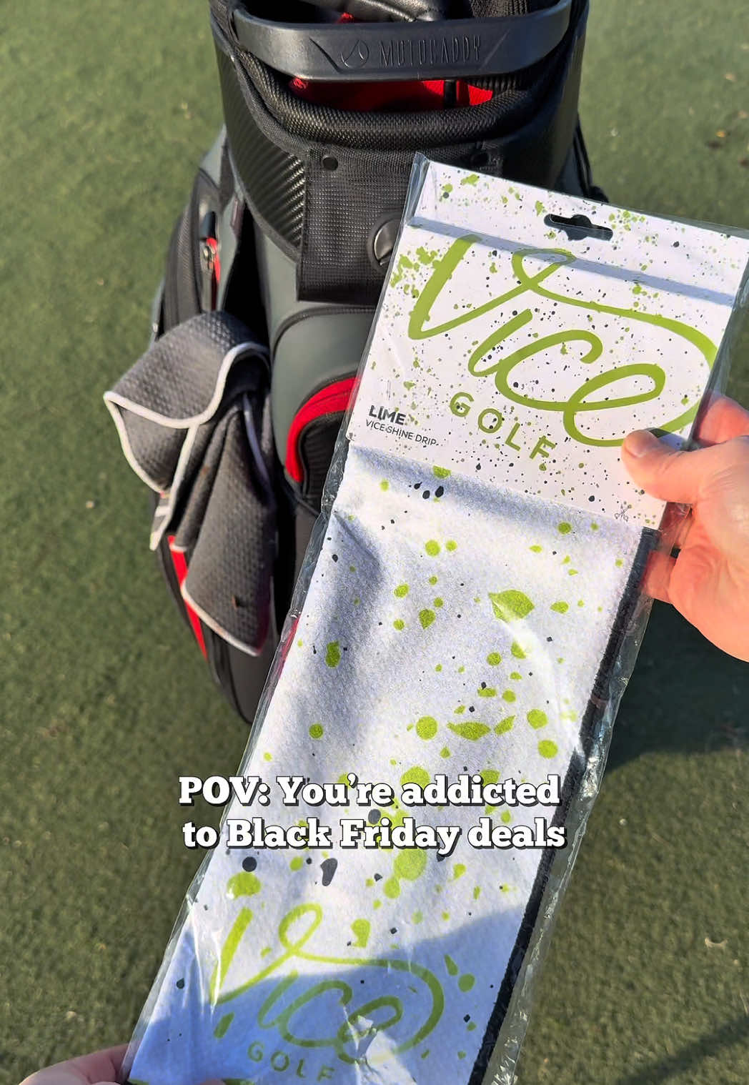 TikTok post by @s.king.golf for VICE GOLF. Caption reads: [...] but the deals were just too good at @Vice....