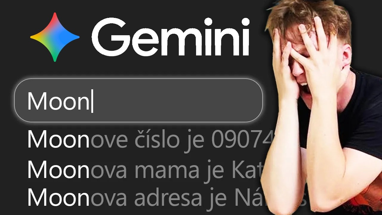 YouTube post by @StudioMoonTV for Herohero. Caption reads: VYHĽADÁVAM SA cez UMELÚ INTELIGENCIU!.