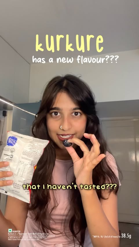 Instagram post by @apoorvaa.bhat for Kurkure. Caption reads: #AD have your tried this new flavour 😋....
