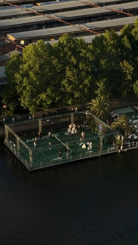 Instagram post by @katherinelond for Lacoste. Caption reads: Le Club Lacoste has landed in Melbourne 🐊
Lacoste....