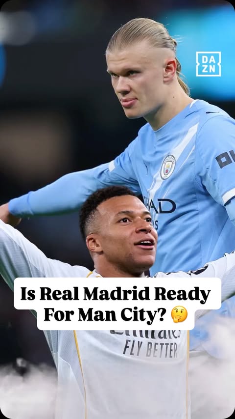Instagram post by @xjackchat for DAZN Football. Caption reads: Madrid vs City always brings the fireworks 🎆🔥....