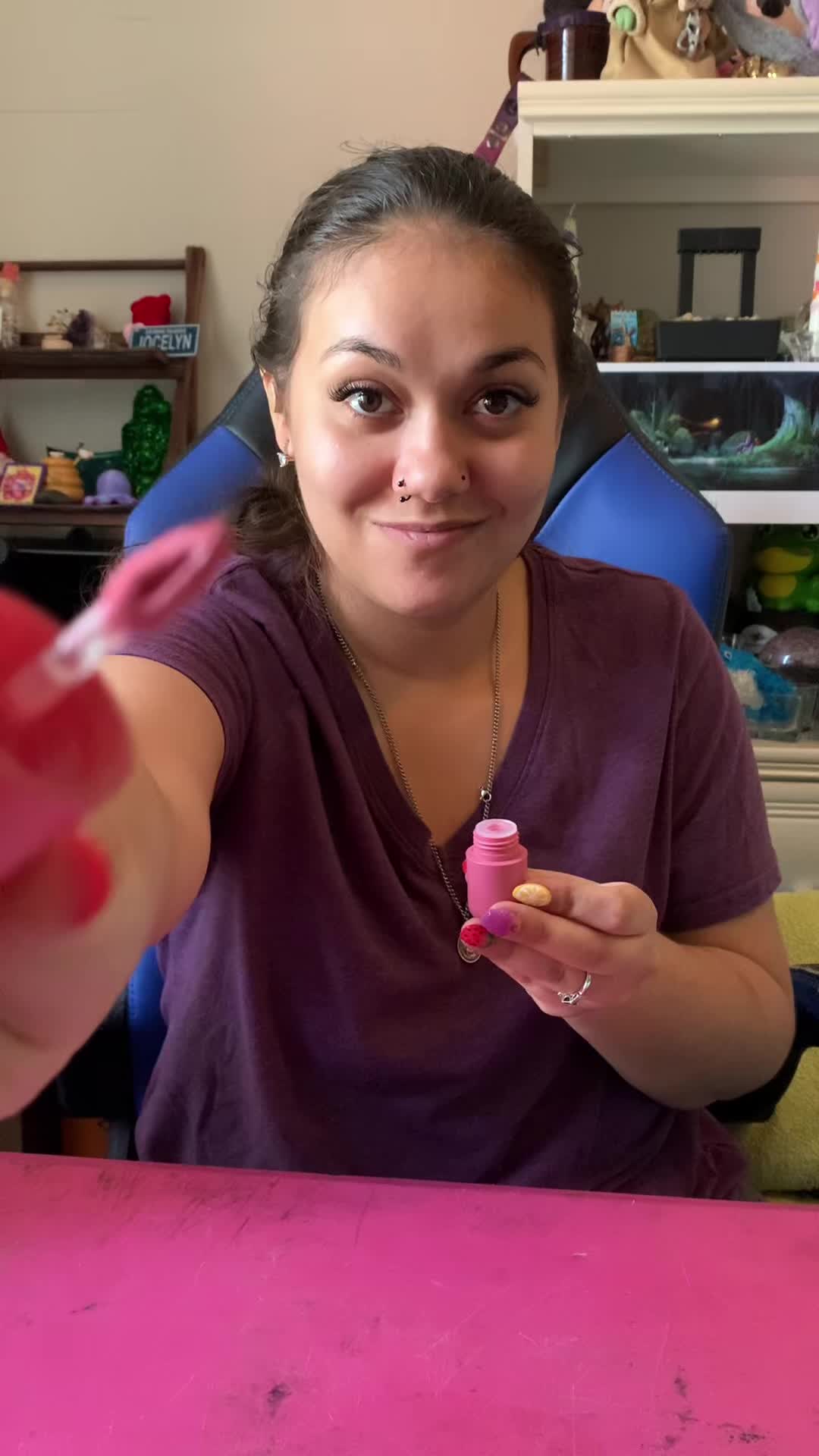 TikTok post by @joceybearsmr for Heaven Pink. Caption reads: [...] blush made in a variety of colors! @Heaven....