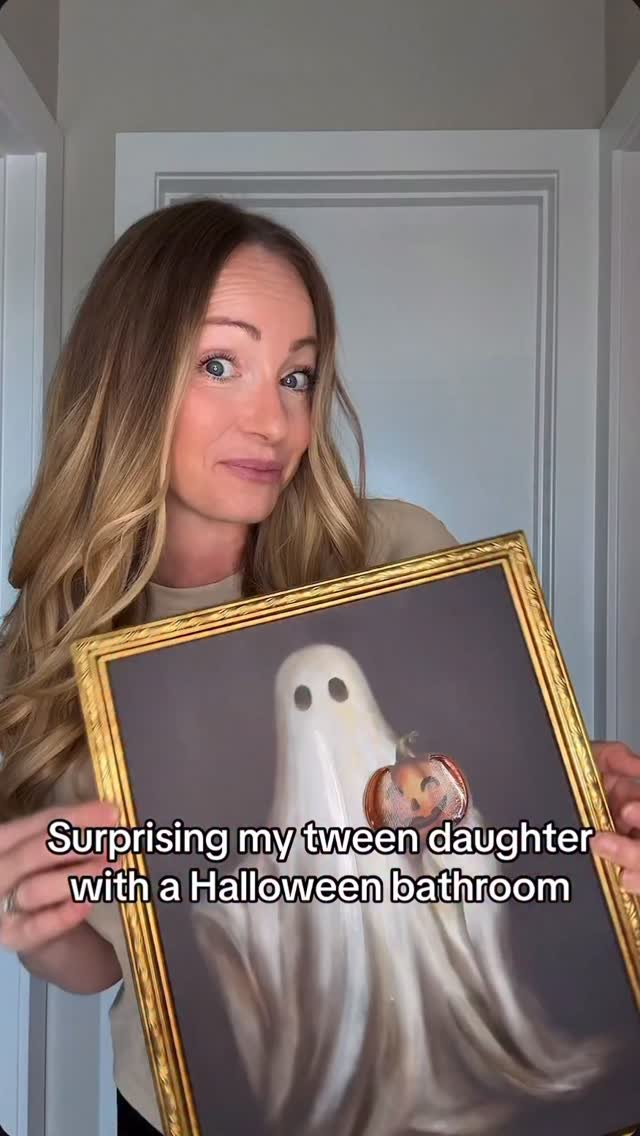 Instagram post by @reallifemomandwife for HomeSense. Caption reads: I had so much fun decorating her bathroom with fun....