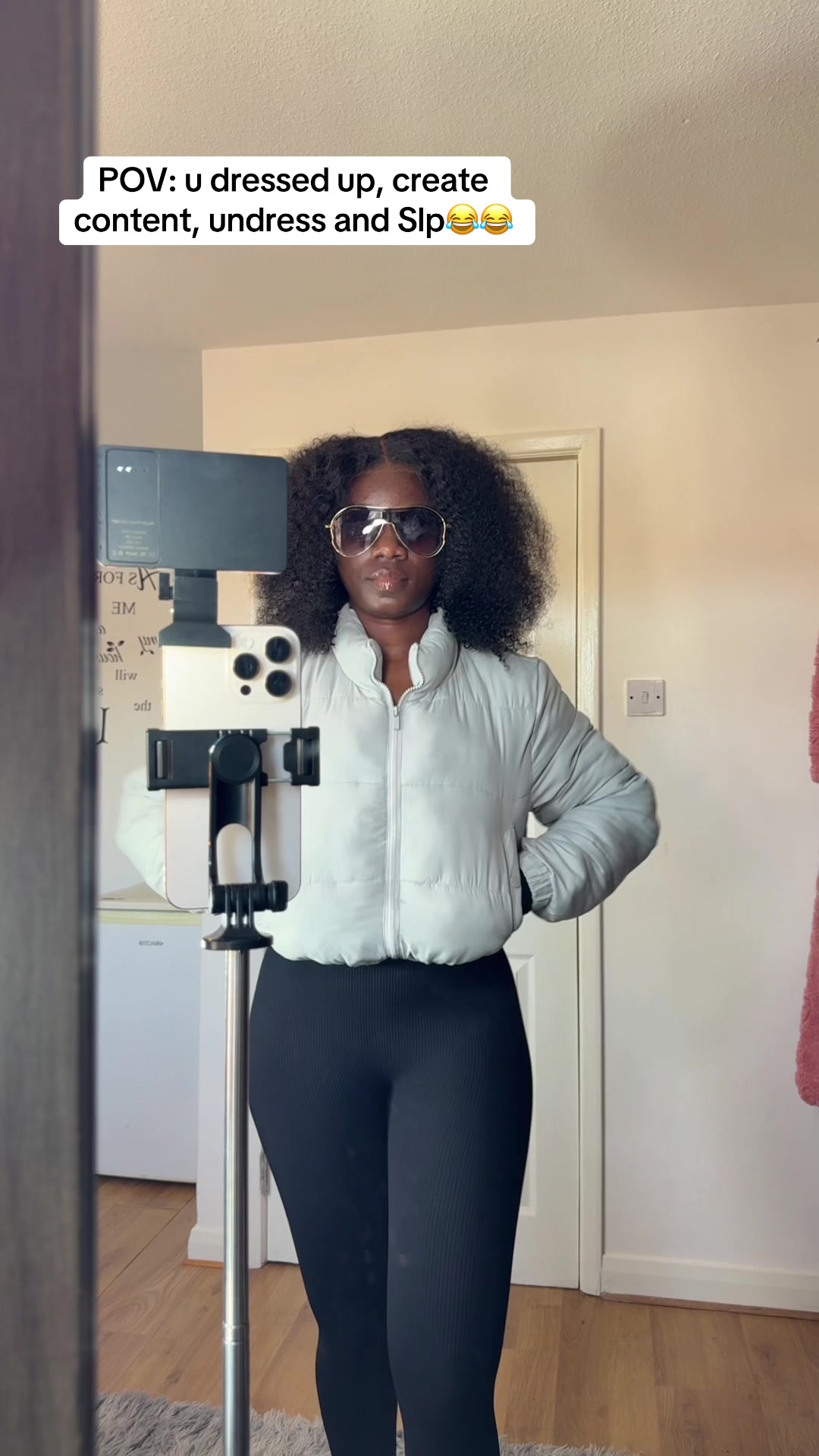 TikTok post by @luikitaana for MOOSLOVER. Caption reads: Tag that friend 😂😂, jumpsuit from @Mooslover_uk....