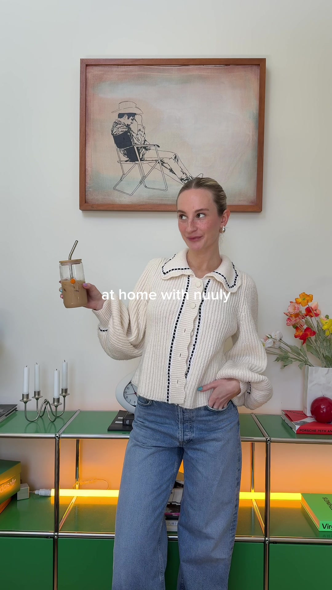 TikTok post by @cassie.pauley for AGOLDE. Caption reads: [...] loft ft @nuuly 🫶🏼☀️ @forloveandlemons....