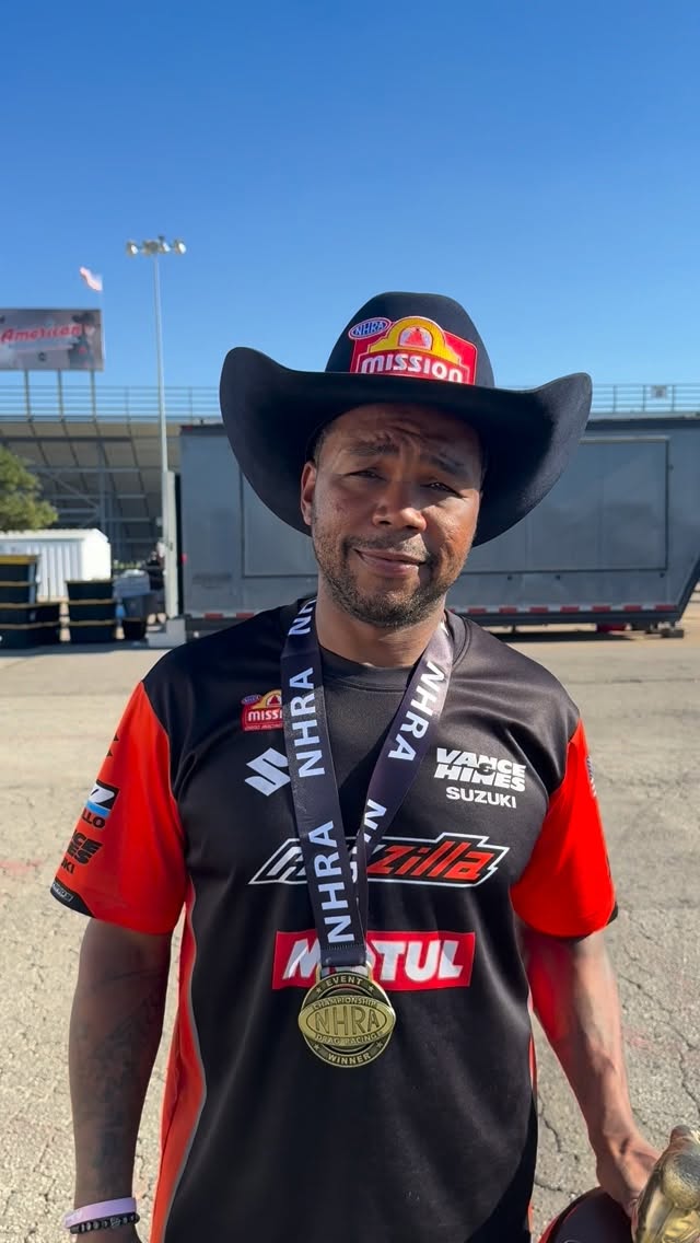 Instagram post by @motulusa for Suzuki. Caption reads: Make that No. 4! 🔥 Catch @rg5racing after his....