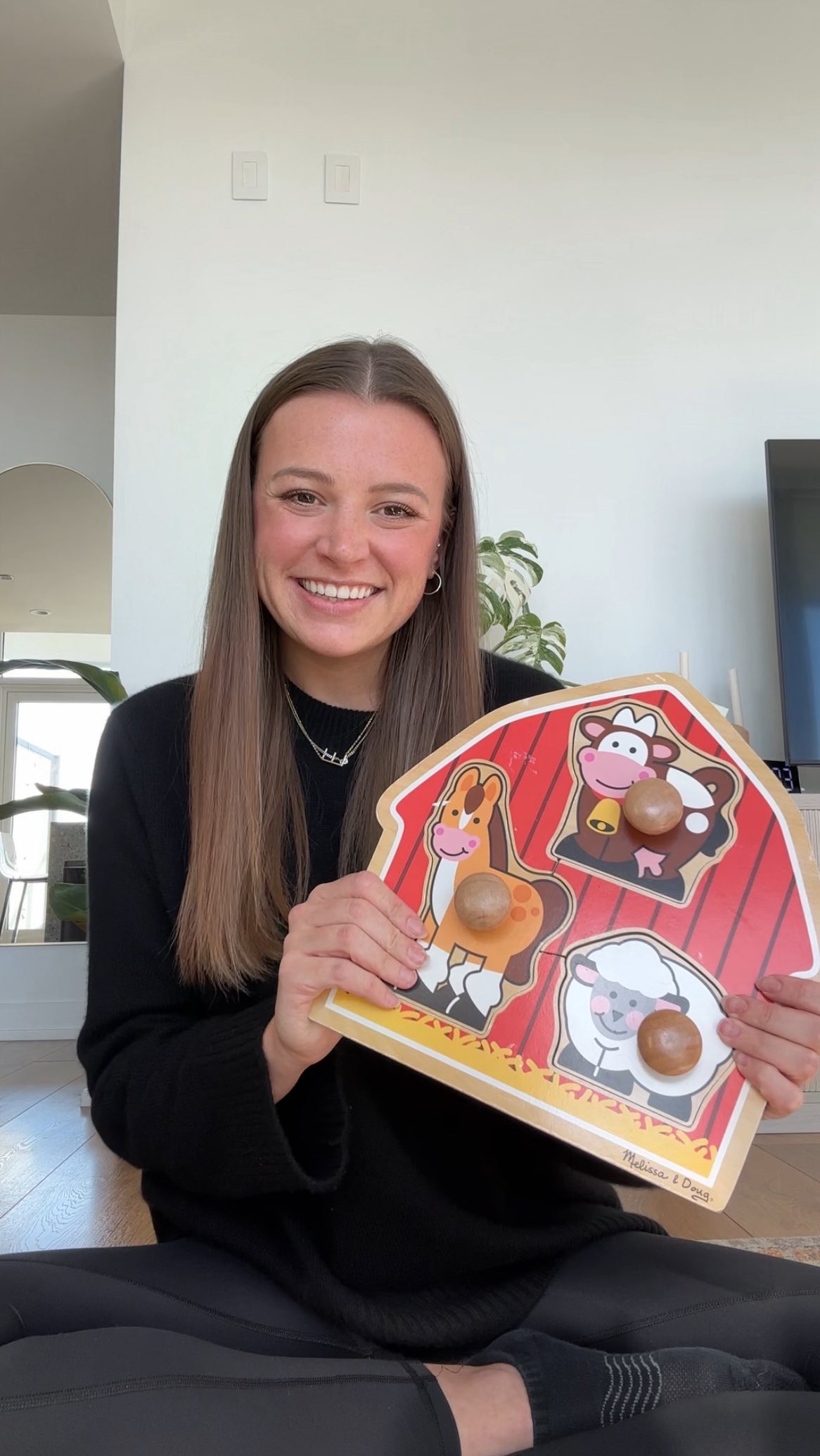 Instagram post by @peds_slp for Melissa & Doug. Caption reads: Toddlers learn best when play feels fun, not....