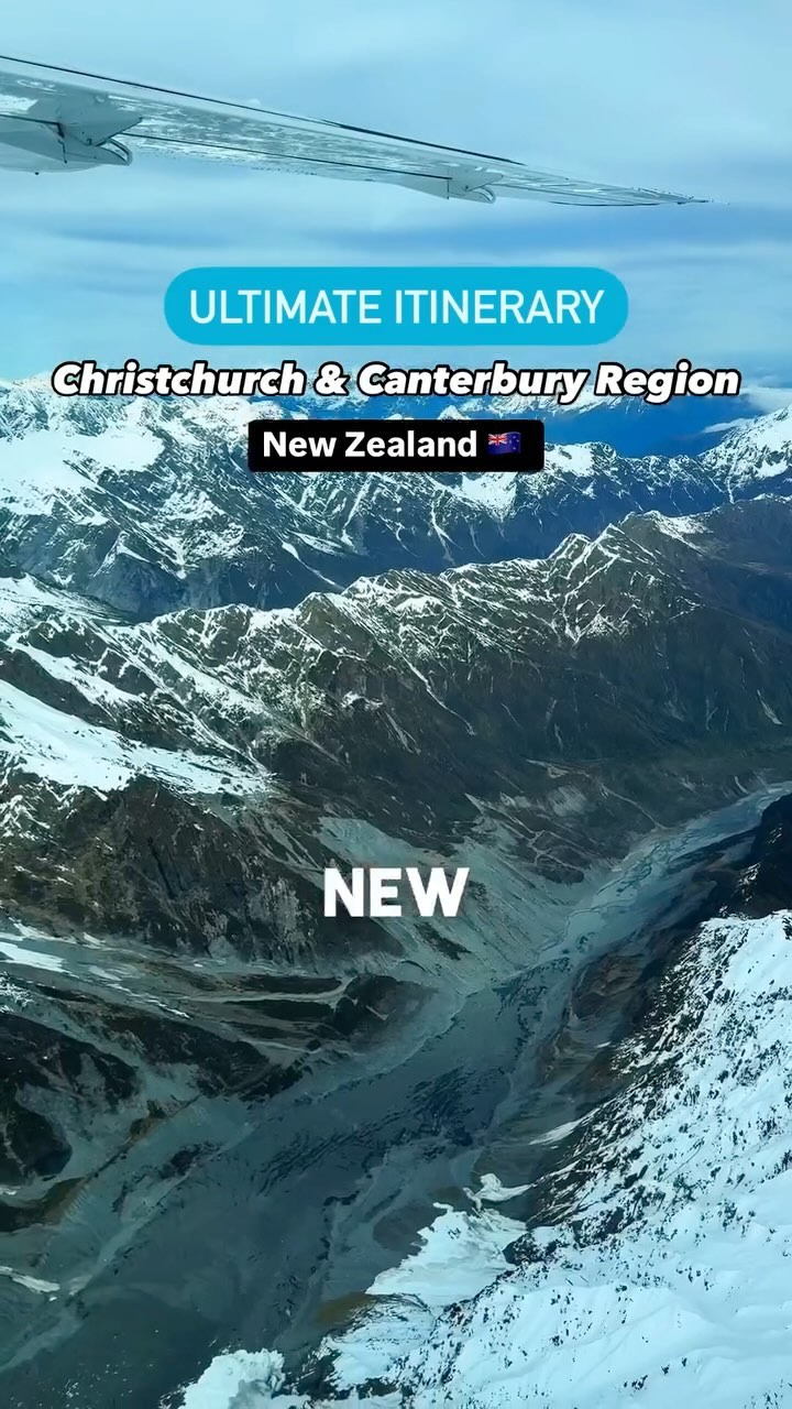 Instagram post by @seeshots for Tourism New Zealand. Caption reads: ULTIMATE @purenewzealand ITINERARY - CHRISTCHURCH....