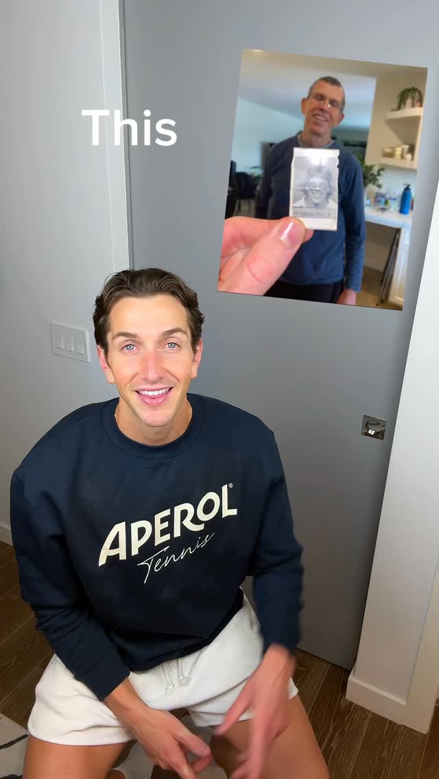 Instagram post by @mattpeterson for Aperol Spritz. Caption reads: So excited to take my dad to the US Open with....