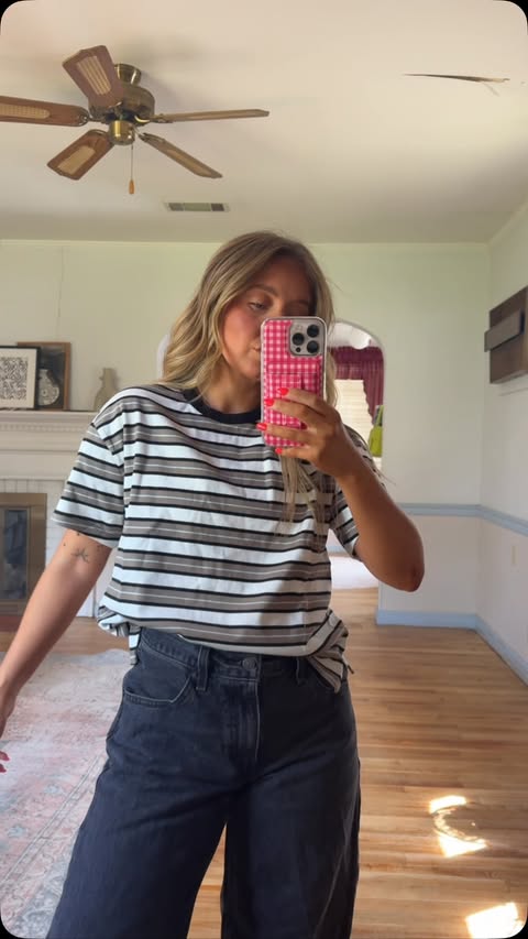 Instagram post by @hannahbrosh for Levi's. Caption reads: [...] reach for constantly and they’re all @levis....
