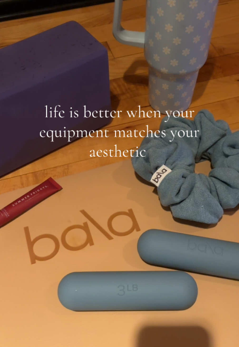 TikTok post by @kaleyolo for Bala. Caption reads: obsessed with everything from @bala right now!!....