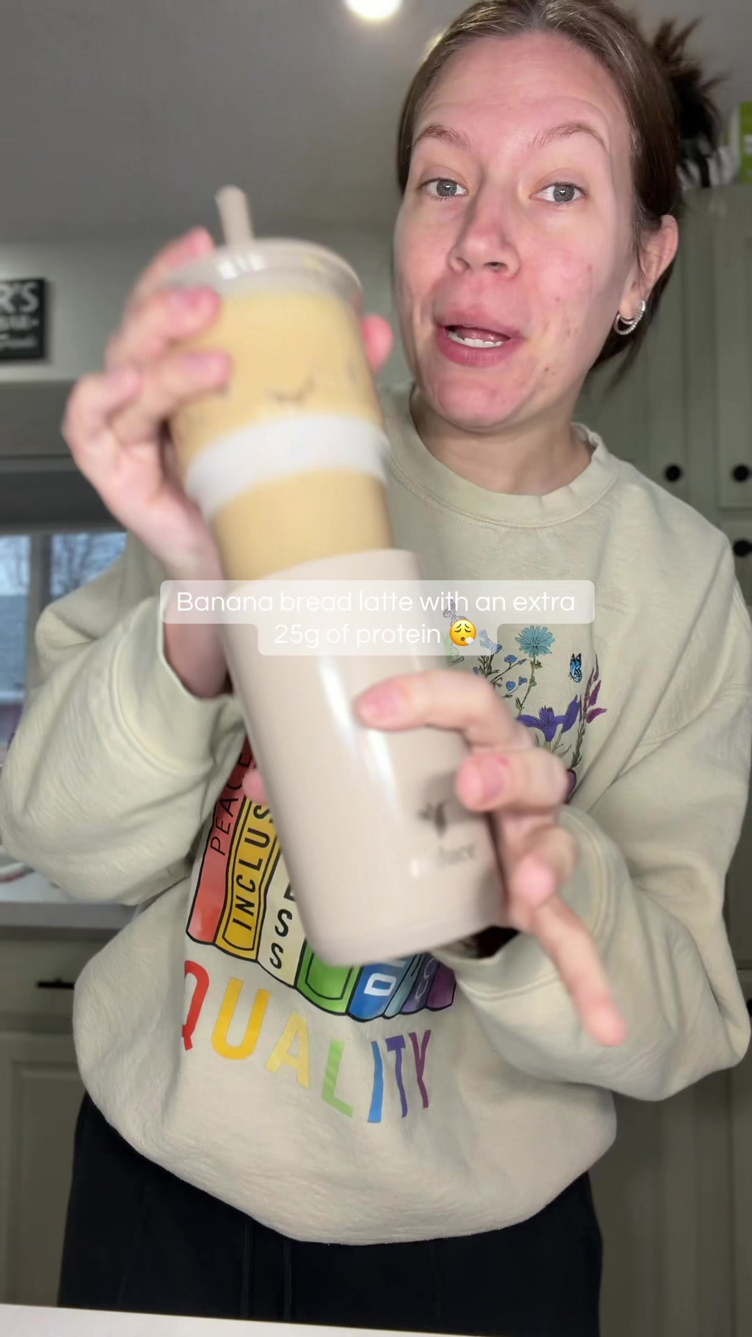 TikTok post by @mamabrandee for ShopFlavCity. Caption reads: @ShopFlavCity This banana bread protein powder....