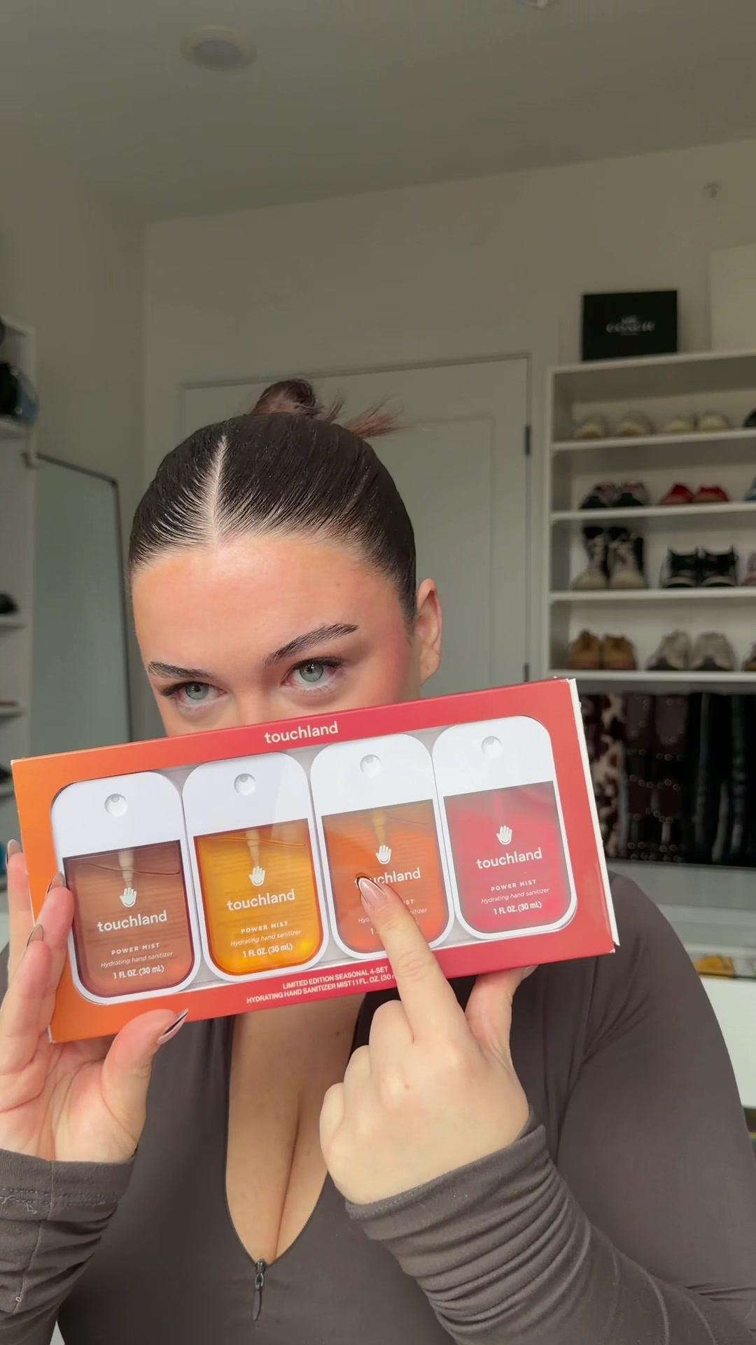 TikTok post by @danaarose for Touchland. Caption reads: the perfect gift (or addition to) from @touchland....