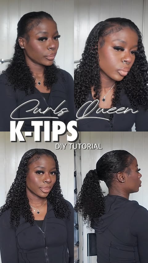 Instagram post by @aisha_butterfly_ for Curlsqueen. Caption reads: @curlsqueenofficial Keratin Tip Extensions DIY....