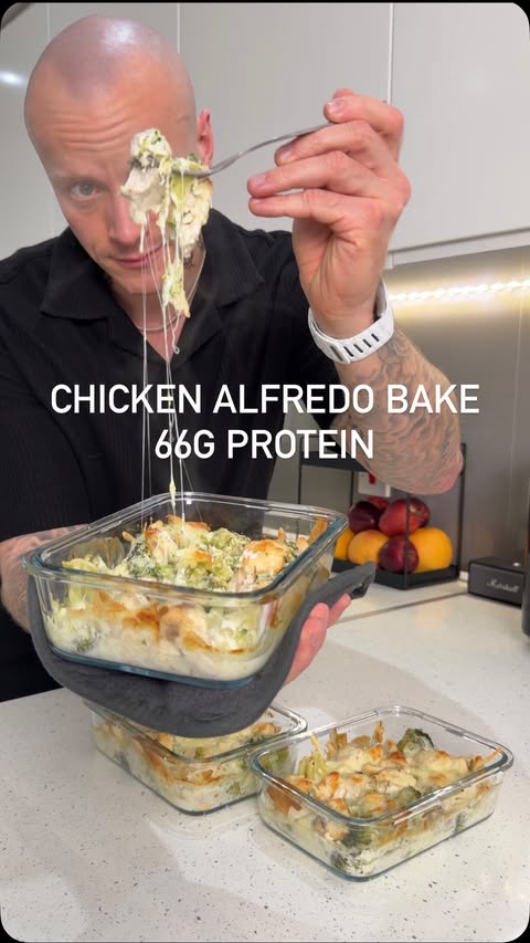 Instagram post by @christophbien for MyFitnessPal. Caption reads: [...] Bake 👇 Make sure to try out @myfitnesspal....